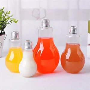 Image of Christmas gift decoration 320ml/400ml/500ml light bulb PET bottle with led for drinking