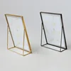 Bronze picture Frame Brass Glass Divide Polygons picture frame for family photos,for Pressed Flowers display stand