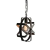 Wheel Style Industrial Metal Shade Pendant Lights Antique Cast Iron Lamp Post