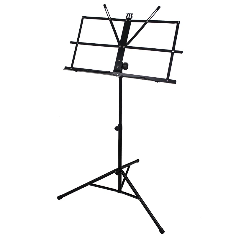 

Wholesale portable little music stand Adjustable folding music book stand GH-521 orchestral stand, Black