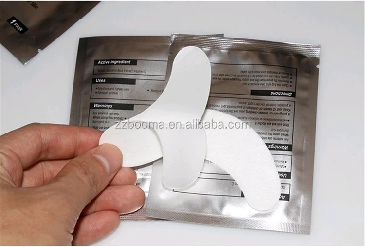 Comfy Curved Shape Lint Free Gel Under Eye Pad Patch For Eyelash Extension