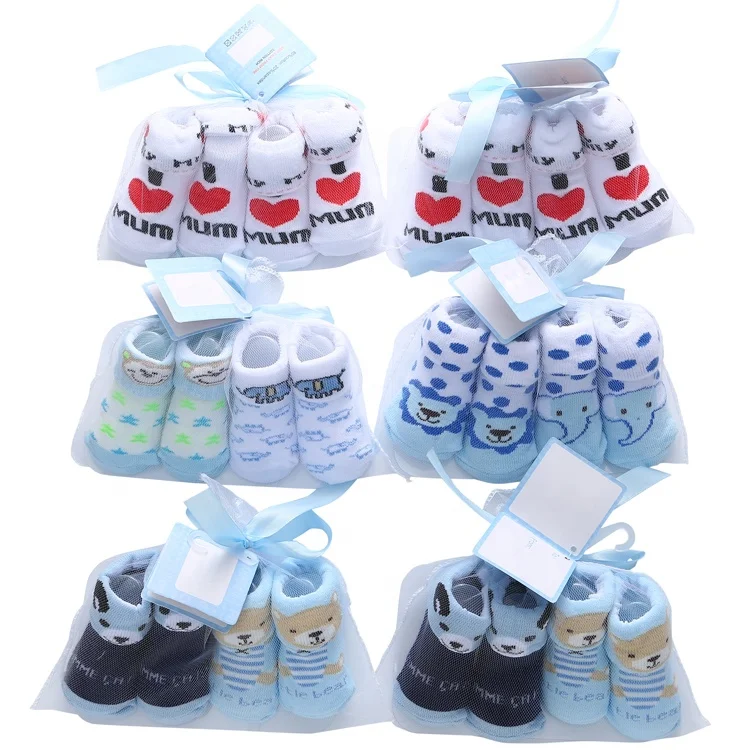 

2 pair per set gift bag baby boy socks
