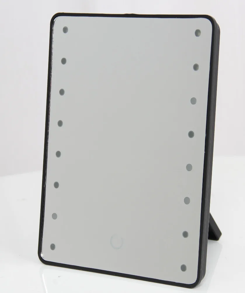 foldable led lighted vanity mirror with light (white)