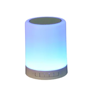 Portable Wireless Bluetooth Speaker LED Touch Lamp & Clock