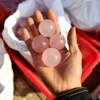 30mm diameter natural rose quartz sphere balls, small crystal spheres