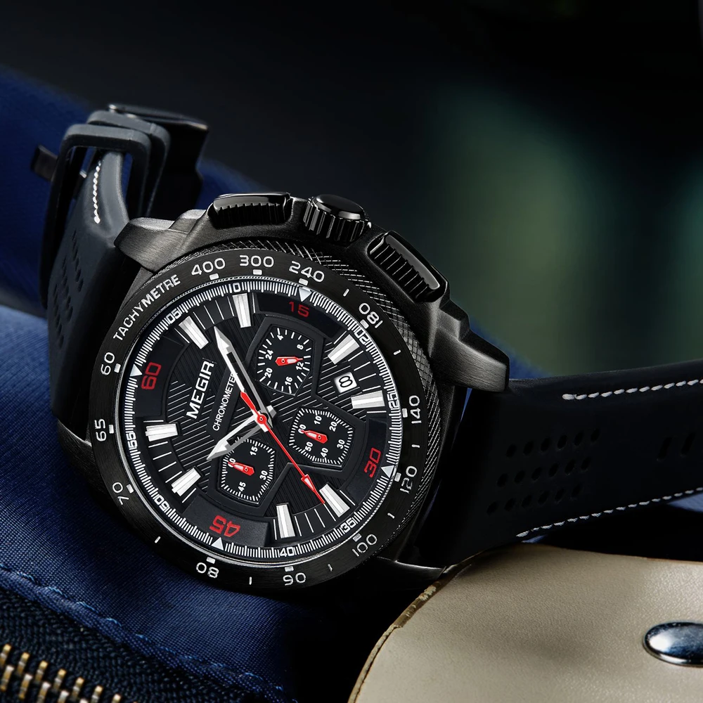 

Men Sport Waterproof Fashion Wristwatch Genuine Leather Quartz Male Watch