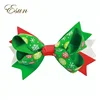 Festival party high quality 5 inch girls hair bows for christmas