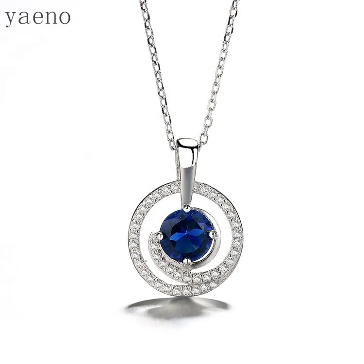 

Korean fashion sapphire 925 silver fashion women jewelry pendant, As customer request