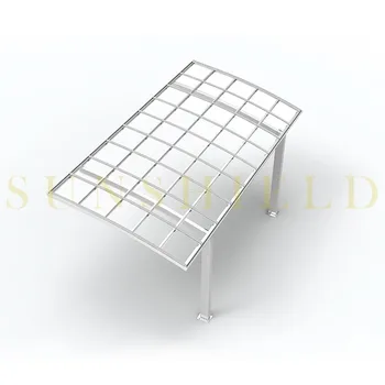 Arched Metal Aluminum Cantilever Carport Patio Cover For 1 Car