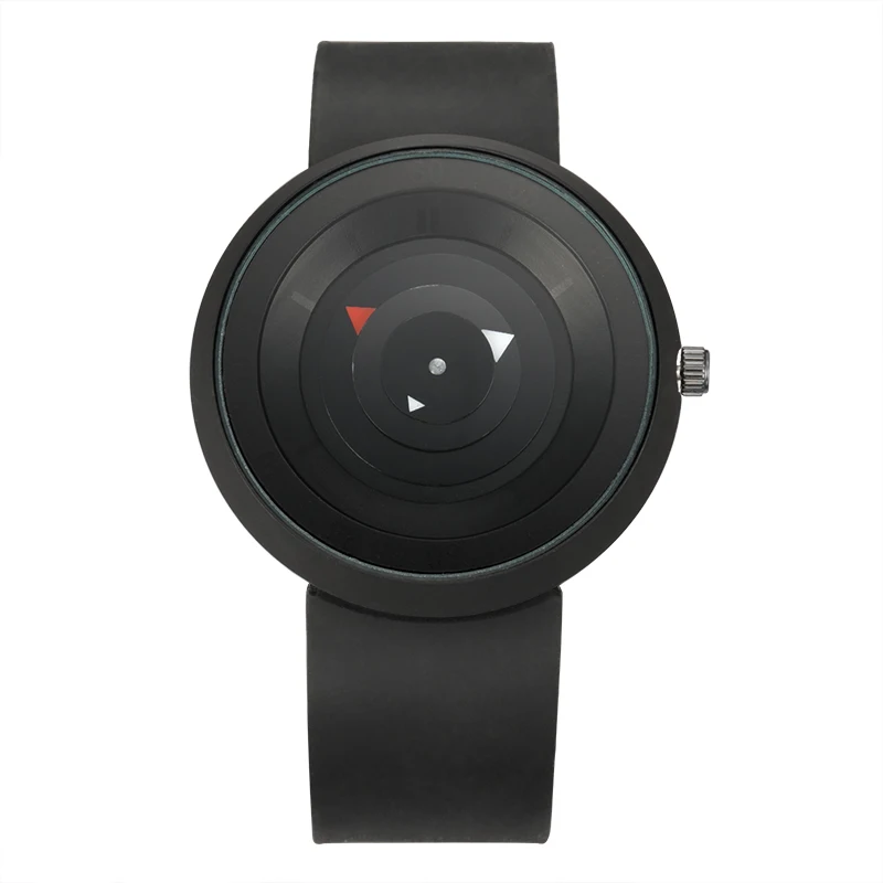 

Online shopping DH 26 disc plate silicone wrist watch seconds pointer rubber band bracelet watches