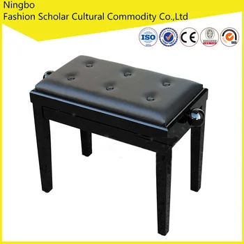 New Style Adjustable Black Piano Bench With Buttons Buy