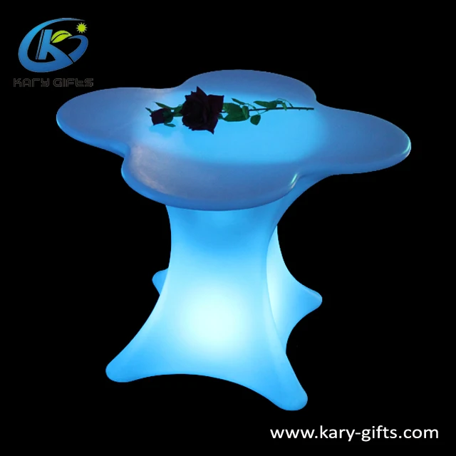 Light Led Outdoor Furniture Led Tables Plum Flower Shape Led Bar Table Buy Led Bar Table,Plum