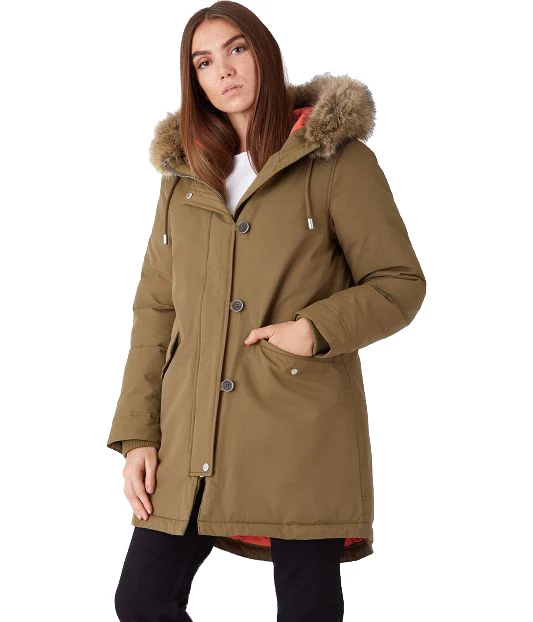 

OEM Custom Wholesale Women Warm Winter Fur Waterproof Parka, Customized color