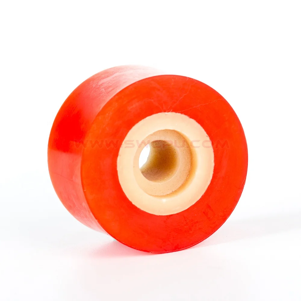 Custom small rubber wheels rail polyurethane PU wheels with bearing