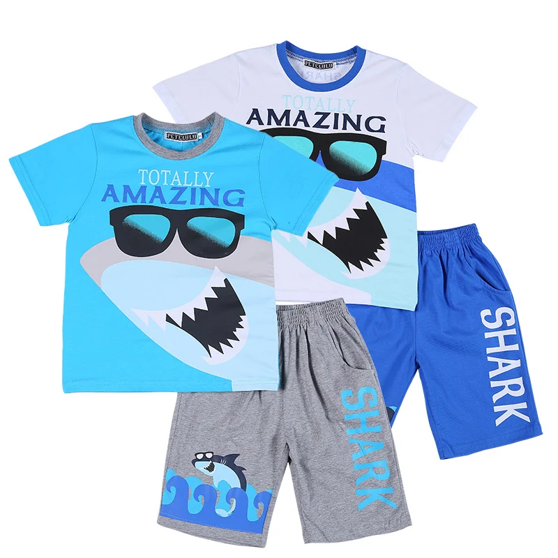 

Petelulu Factory Direct Clothing Wholesale Kids Pajamas Children's Fashion Custom Shark Design Pajama Animal Pajamas For Boys