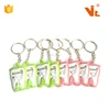 V-TK02 Promotion soft pvc mini tooth shape led light keychain/key ring