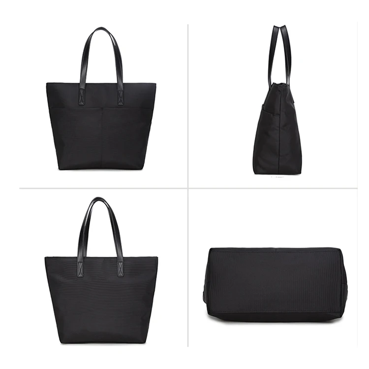 black shoulder tote bag