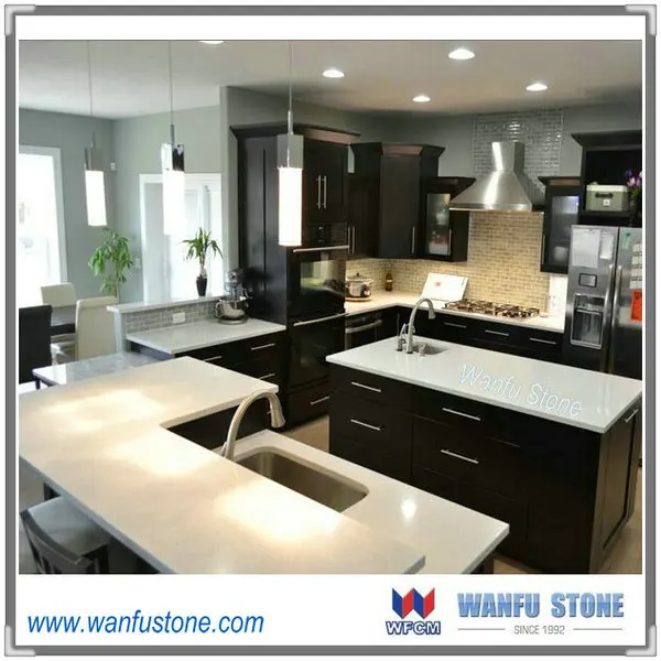 2014 venta caliente encimera de la cocina, cuarzo blanco encimera de la