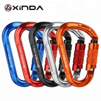 

new arrival CE UIAA 25kN 7075 aluminum HMS climbing carabiner custom logo