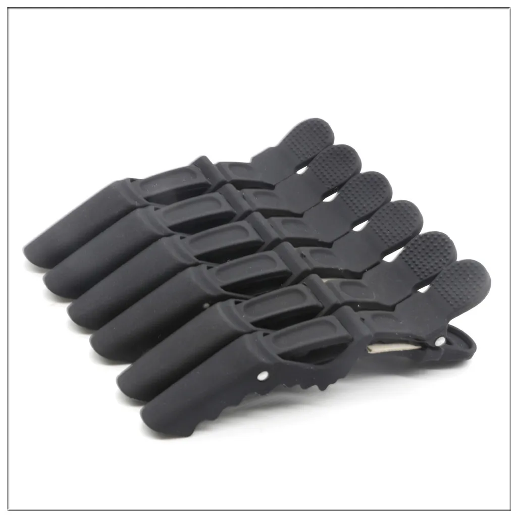 Wholesale Hairdressing Sectioning Hair Clip Salon Heat Resistant Butterfly Plain Black Plastic
