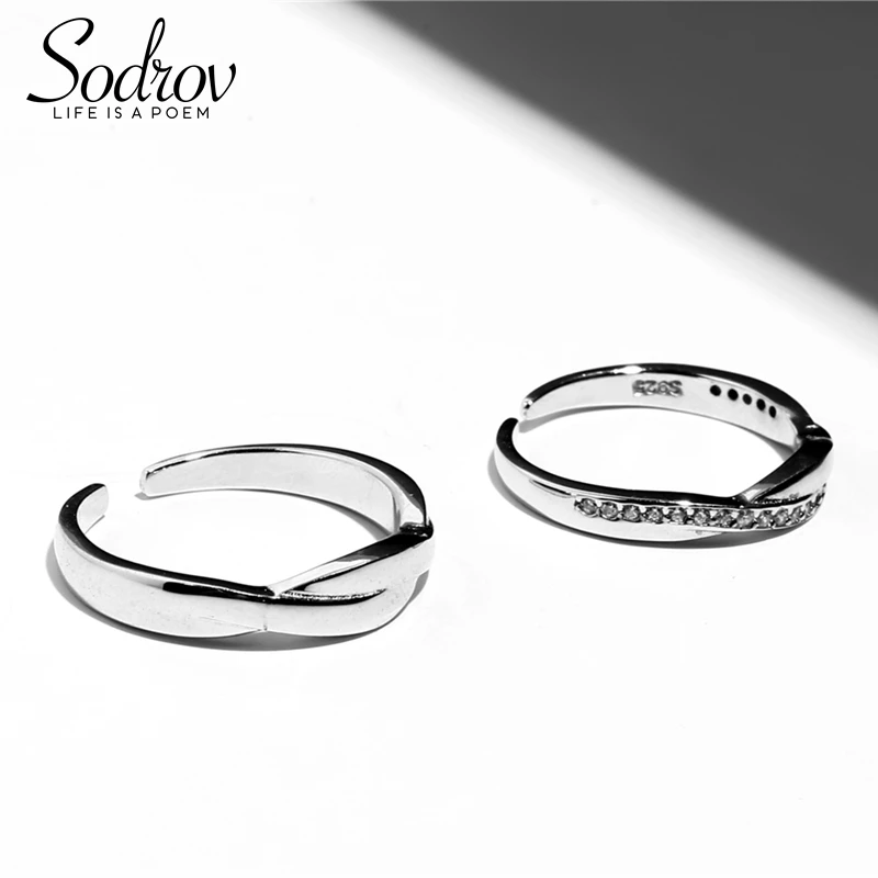 

925 Sterling Silver Wedding Couple Ring For Women Valentine's Gift Fine Engagement Jewelry HR019