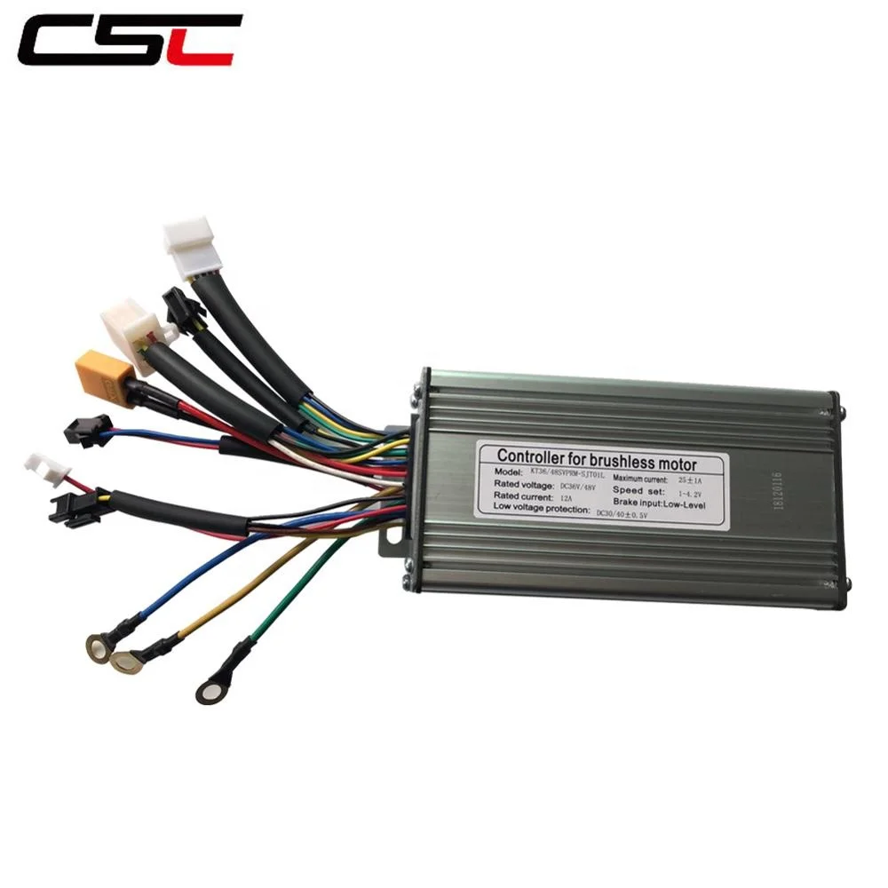 CSC Electric Bike Controller ebike 36 48v 250W 350W 500W Electric bicycle Brushless controller Sine Wave 9 Mosfet KT Controller
