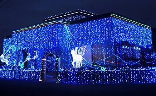 Blue Icicle Lights Outdoor Find Get Quotations Jiangzhi Led String Lights 5m 120leds Outdoor Indoor Window Curtain Icicle Fairy Light Wedding