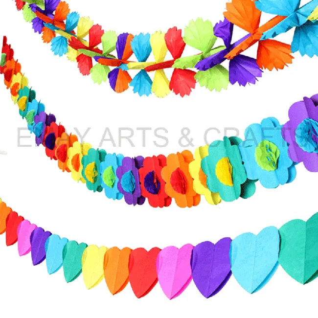 handmade paper flower garland