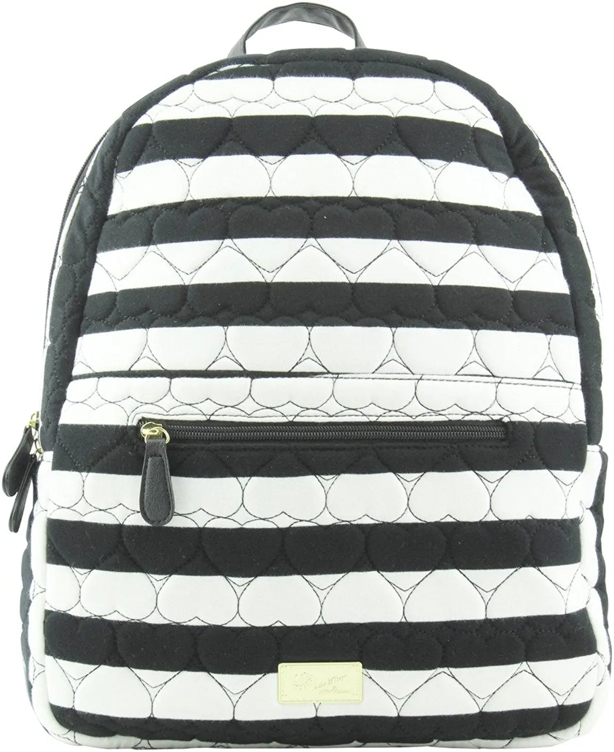 betsey johnson black and white backpack