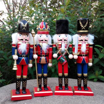 Life Size Large Giant White Glitter Christmas Wooden Nutcracker