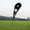 Customized 100% Polyester Teardrop Beach Flag Banner Aluminum Base Fiberglass Flag Pole