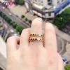 Popular design women gold plated rainbow jewelry rings