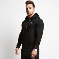

High accuracy athletics white ribbon hoodies athletic training anti-pilling hoodie with signature drawstring plain fit men