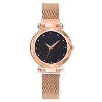 

WJ-7921 Korean Hot Style Diophane New Authentic Women's Watch Rome Magnet Mesh Belt Star Quartz Waterproof Wrist-watch