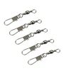 Lot 100pcs Packet Barrel Swivel with Safty Snap Connector Solid Rings Fishing #14 - 4/0 + B