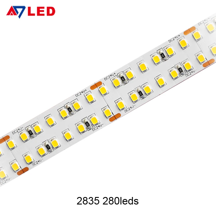 High brightness led tape light 280leds 24v 3000K 5600K 6500K flexible led strip for led aluminum snap light box