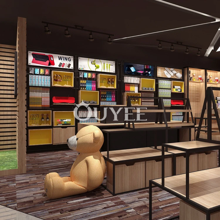 手机配件墙壁显示商店装饰手机展示手机