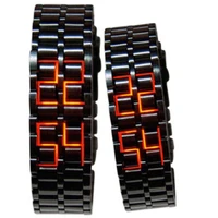 

Creative lava electronic watch LED men's watch waterproof hot sale lovers bracelet sports watch luminous