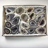 Wholesale Customized Hand Carved Healing Natural Quartz Crystal Geode Agate Box For Jewelry Box