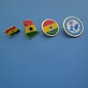 custom epoxy resin Ghana flag / map lapel pin badge