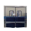Stainless steel double action swinging traffic doors for commercial kitchens