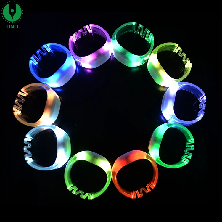 Custom Remote Controlled Light Up Led Flashing Bracelet,Led Wristband ...