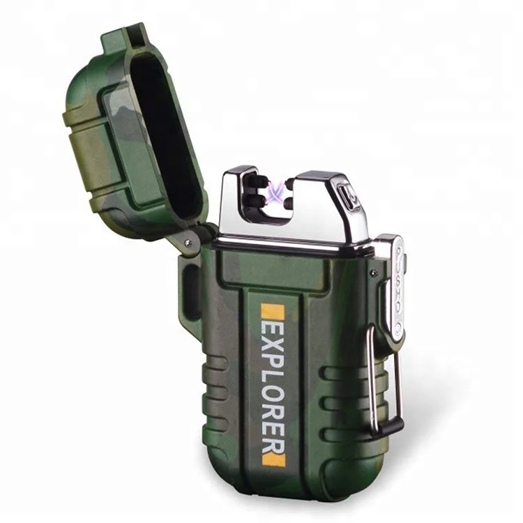 New Wholesale Price Electric Rechargeable Lighter Custom USB Lighter Charged Double Arc Waterproof LIGHTER Best Promotion Gift