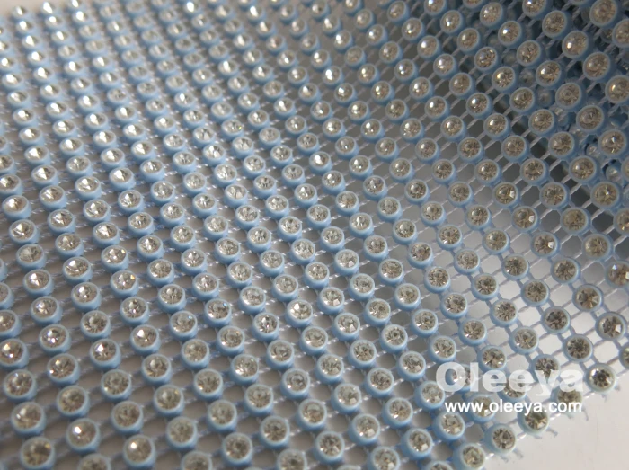 24 Rows 4mm 10 Yards/roll Plastic Mesh Trimming Rolls Without Zircons Plastic Rhinestone Mesh Trimming
