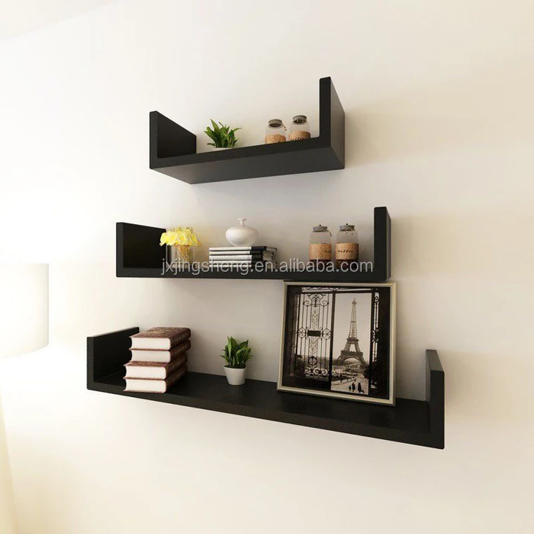 3pcs Wood Wall Mount Shelf Display Floating Nesting Decorative Storage Shelves for sale online 