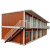 China portable prefab wood 2story 40ft shipping modular container villa house homes duplex kits dormitory for Florida sale