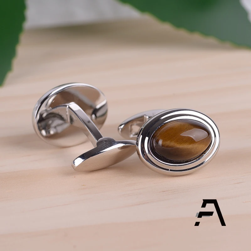 

Tiger eye golden stone dishdasha cufflinks wholesale price dongguan fancy, Gold