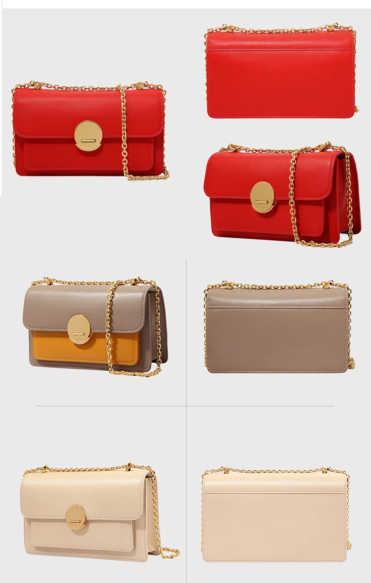 Custom Stylish Ladies Women Long Chain Bags Pu Leather Flap Ladies Shoulder Handbags Buy Chain