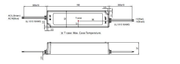 Mean Well Waterproof 100W Constant Current LED Driver LPC-100-500 500mA LED Driver
