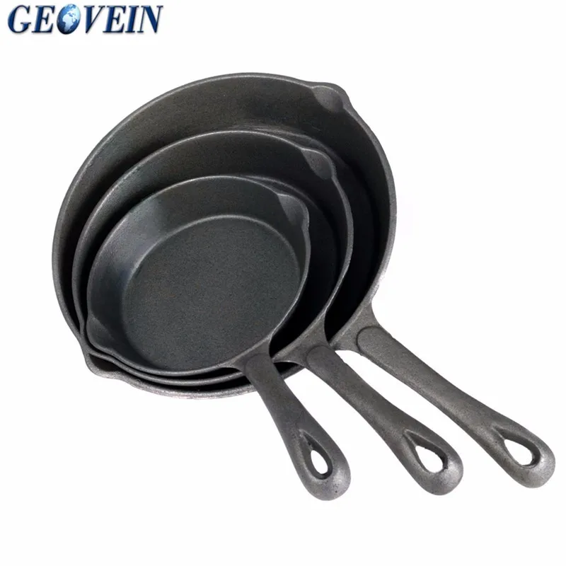 Best Heavy Duty Preseasoned Cast Iron Skillet 3 Piece Set Buy High